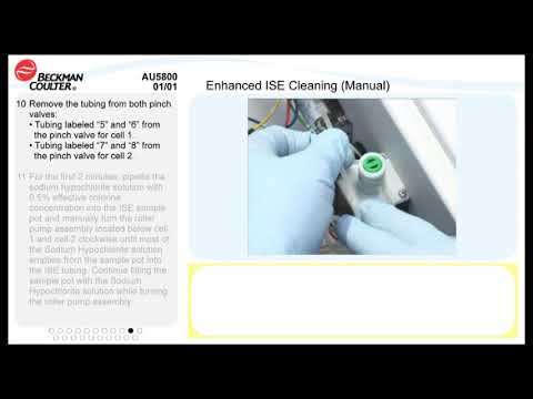 Beckman Coulter AU5800 Manually Enhanced ISE Cleaning - YouTube