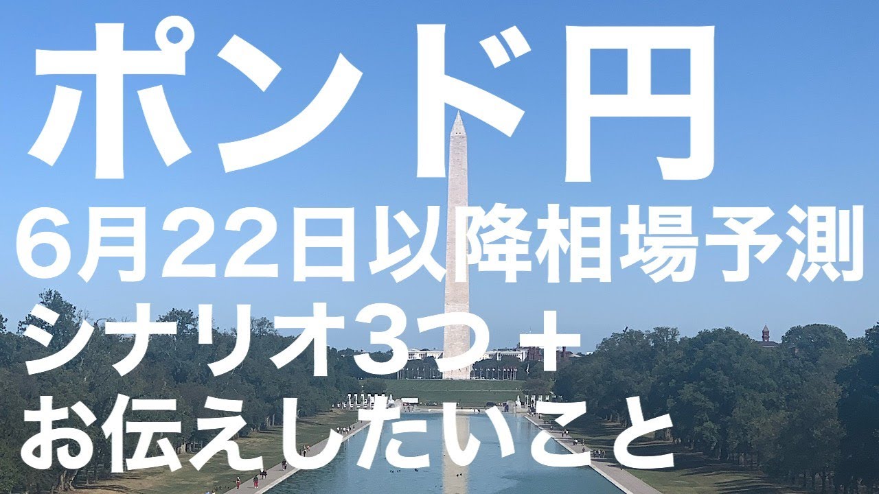 Fx ポンド円 6月22日月曜日以降の相場予測 シナリオとお伝えしたいこと Youtube