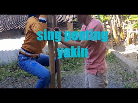 Tutorial naik egrang|| ngajarin anak main egrang|| Hk neva