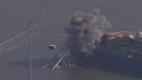 Largest span of Baltimore bridge demolished