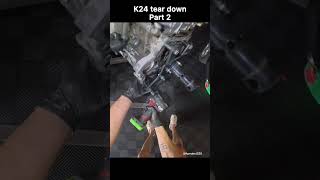 Disassembling a k24 from an Acura TSX down to the long block getting ready to reseal #mechanic #diy