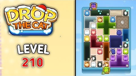 Drop the cat level 210 walkthrough solution gameplay
