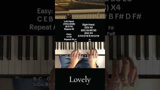 Billie Eilish - Lovely (Intro) (Chords & Easy Piano Tutorial With Letters)
