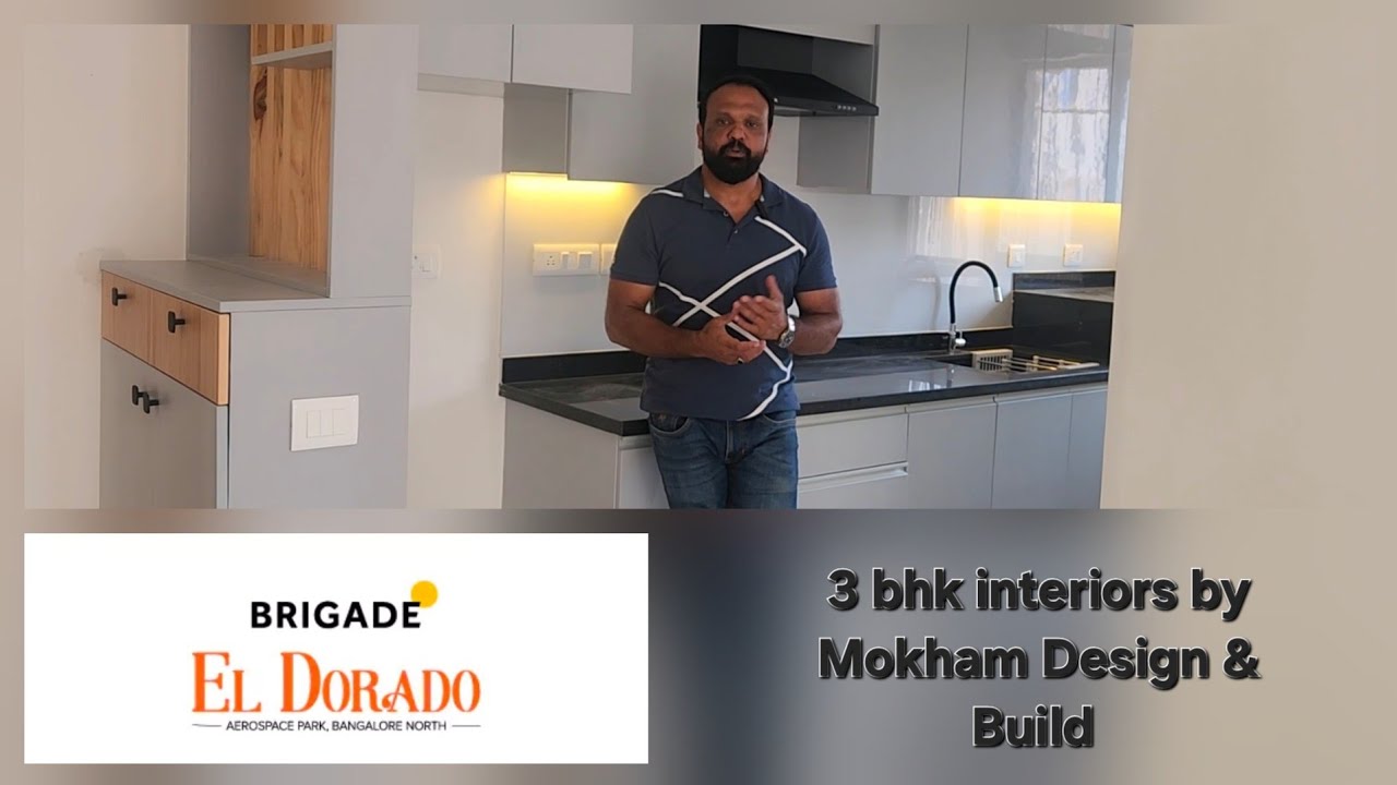 Brigade Eldorado 3 bhk home interiors by Mokham Design & Build, www ...