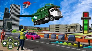 City Flying Garbage Truck driving simulator Game - by Better Games Studio Pty Ltd | Android Gameplay screenshot 4