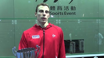 SQUASH : Nick Matthew Final Post-Game Interview, Hong Kong 2013