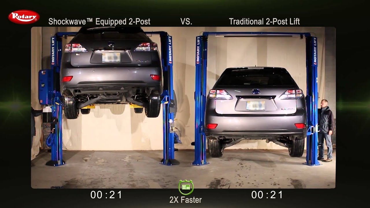 Shockwave Equipped 2-Post Lift Speed Comparison - Lexus