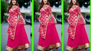 Kurti With Skirt Designs || Long Kurti 