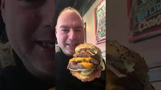 Gorilla bite Ape Chomp! The Monster 3 Pattie Cheeseburger at Red Robin OH! #apefather #oh