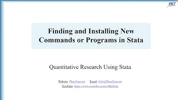 Find and Install New Commands or Programs in Stata