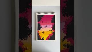 Beginner Friendly Oil Pastel Sunset❤️#oilpastel #artshorts #sunsetart #landscapeart #fyp