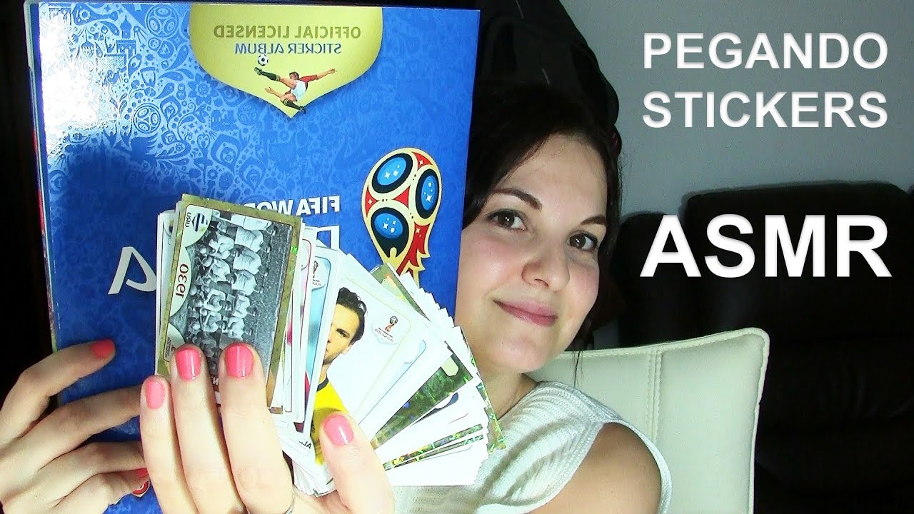 ASMR - Pegando stickers album mundial Rusia 2018