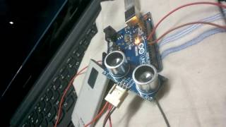 interfacing ultrasonic sensor with PROCESSING-3 and arduino uno