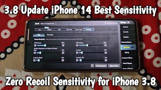 🔥 3.8 Update iPhone 14 Best Sensitivity | BGMI | PUBG MOBILE | Zero Recoil Sensitivity for iPhone ✅