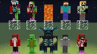 which will survive  jj and mikey mutant vs WARDEN vs HEROBRINE vs Destorted Alex in MINECRAFT