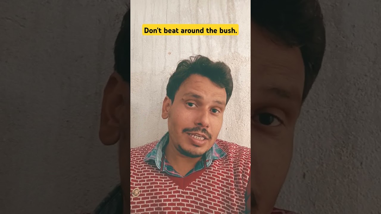 Don't beat around the bush meaning in Hindi