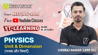 Unit and Dimension NEET 2025 English Medium Day 29 Dt 25-09-2024 Class 11 NEET Physics
