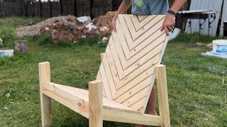 Modern Outdoor Chair DIY || How to Make a Adirondack Chair out of Wood