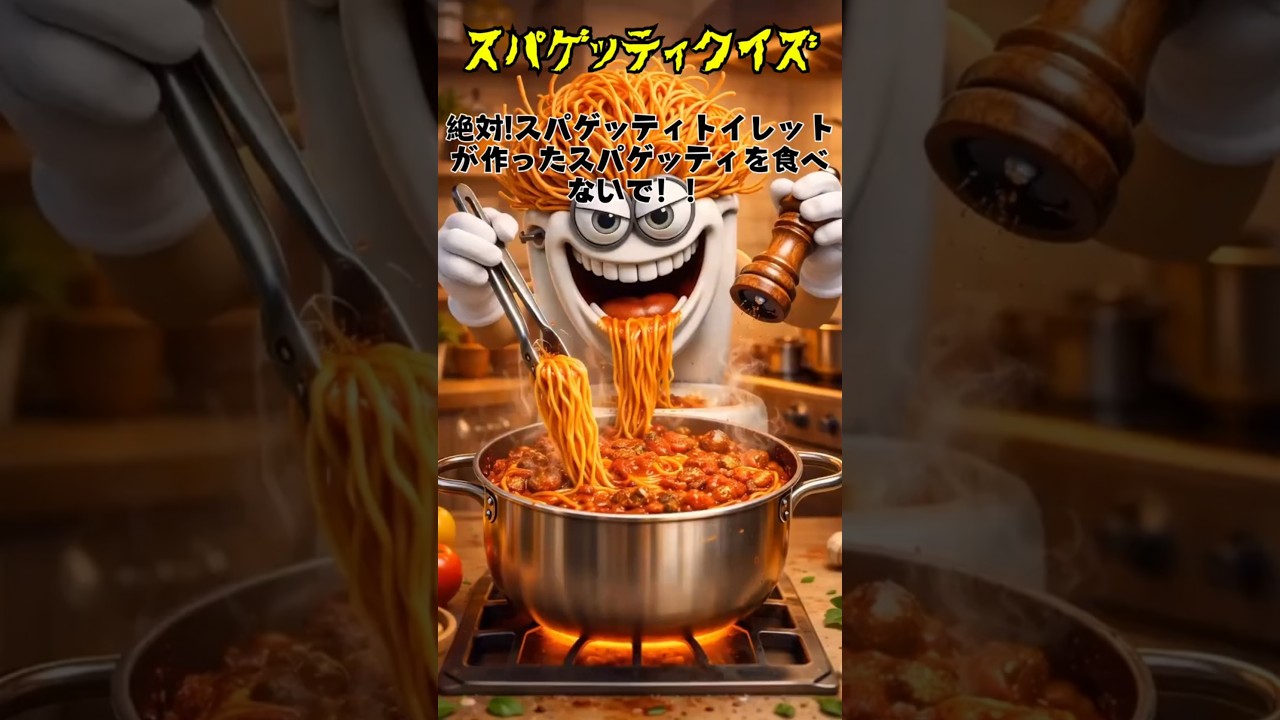 【ブレインロットクイズ】スパゲッティトイレットが作ったスパゲッティを食べないで!!#クイズ #暇つぶし #shorts