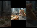 🍕 Dùng Cọ lông phết bơ thảo mộc lên Pizza Chicago khiến bé Mèo quá thèm! 🐾 #short #asmr #cat