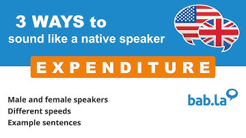 EXPENDITURE pronunciation | Improve your language with bab.la