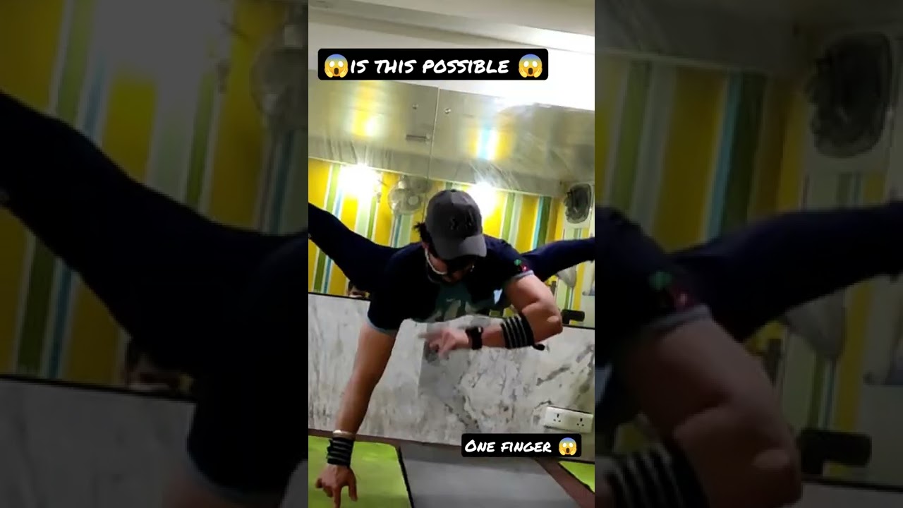 😱Is this possible 😱| one finger Superman Push-up 🥵🔥 #shorts #calisthenics #workout #gym #fitness