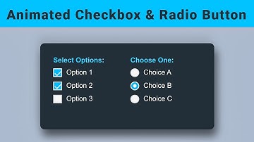 Animated Checkbox & Radio Button CSS Tutorial  Cool Hover Effects 🎨 Step by Step #cssanimations