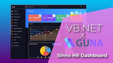 VB.NET - Sinno HR Dashboard Dark- Guna.UI Framework | C#, VB.NET