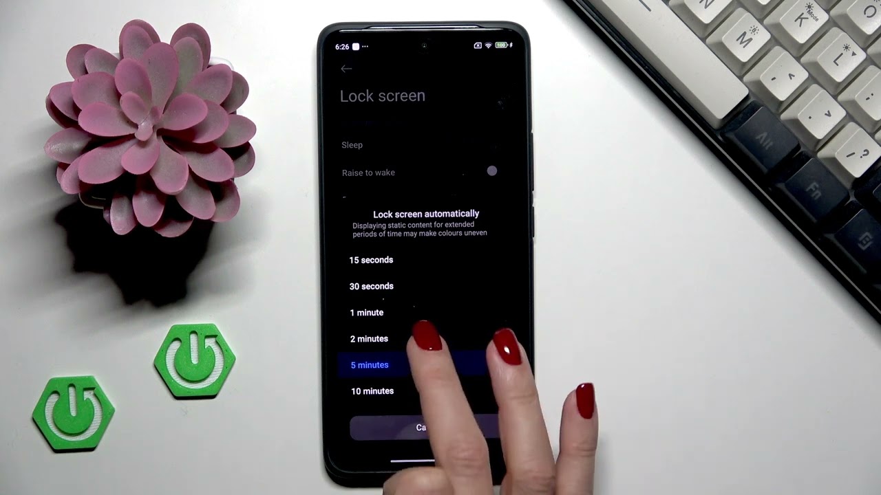 REDMI Note 15 5G – Как изменить время ожидания экрана