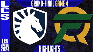 TL vs FLY Highlights Game 4 | LCS Spring 2024 Playoffs GRAND-FINAL | Team Liquid vs FlyQuest G4