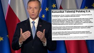 Skandal z orędziem Marszałka Senatu TVP zamieściło oświadczenie przed orędziem T. Grodzkiego