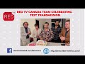 Red tv canada team celebrating test transmission