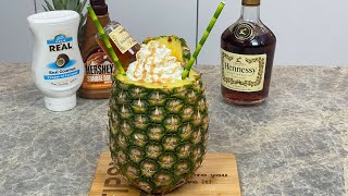 Henny Colada In A Pineapple