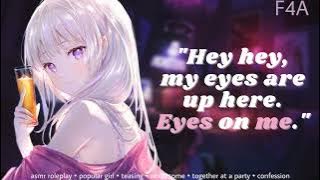Alone With Your Crush At a Party [ASMR Roleplay] [F4A] [Confession] [Flirty] [Popular Girl]