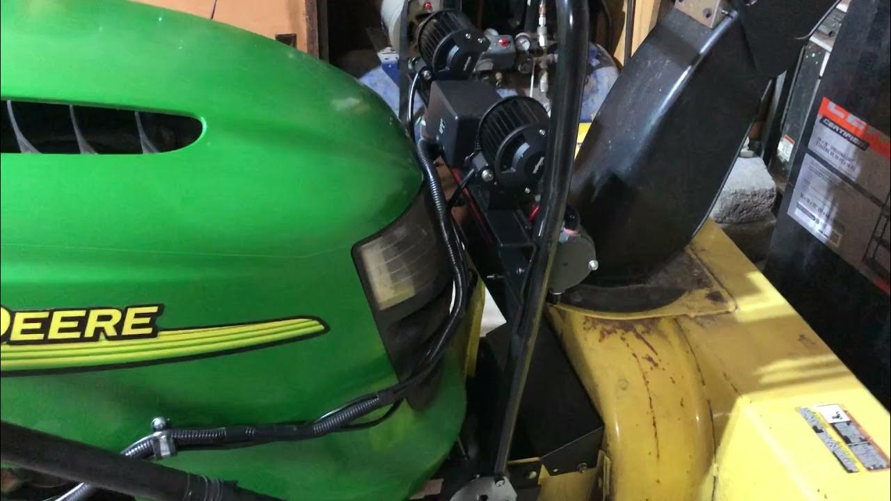 John Deere 100 series snow blower lift solution YouTube