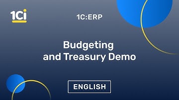 1C:ERP Demo – Budgeting and Treasury Functionality