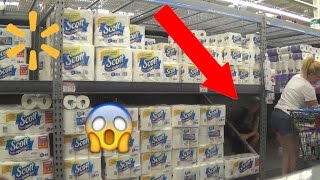 INSANE TOILET PAPER FORT IN WALMART! (Kicked Out)