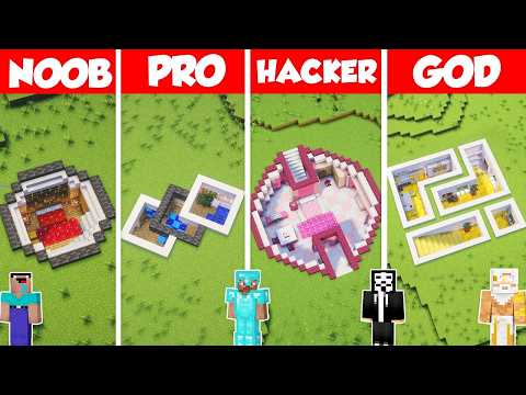 Underground Base Build Battle Challenge - Noob vs Pro vs Hacker vs God - Minecraft Animation