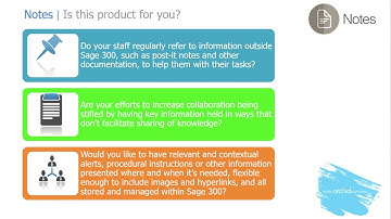 Notes for Sage 300 - Training