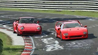 A lap arround nordchleife with the ferrari f40 and porsche 959, on
board view: https://www./watch?v=vkxxbz1ncjk 959: https://depositfi...