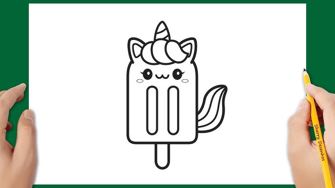 🚀Como desenhar um gato unicórnio 🚂desenho kawaii fácil passo a passo gato-unicórnio  fofo [caticorn] 