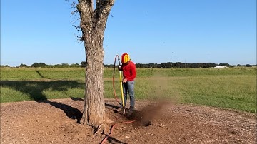 HOW to AIR SPADE Root Collar Excavation Girdle Roots SOIL DE COMPACTION SOIL AERATION  RAW VIDEO