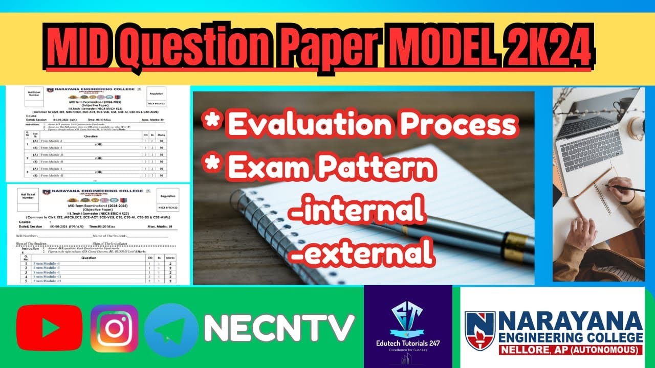 Exam Pattern -Internal & External Evaluation Process, First Year B.tech Students/JNTU, by G. Mahesh