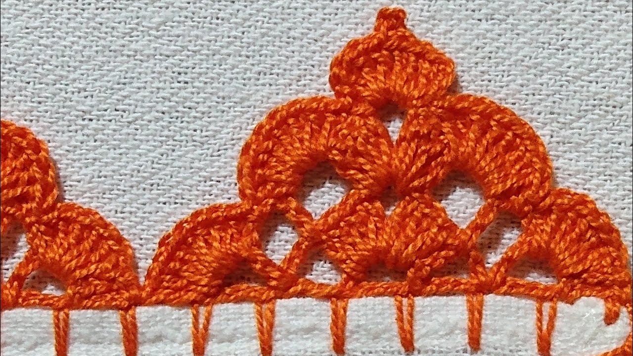 Barrado de crochê carreira única # fácil e prático 