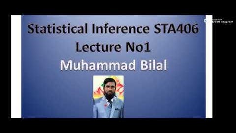 Sta406 Lec1-1