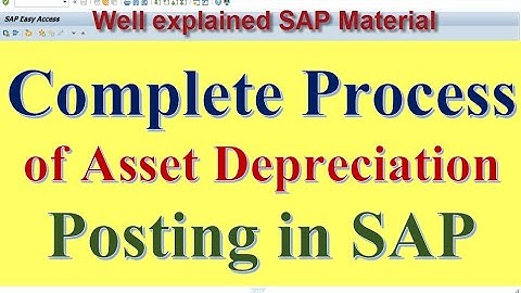 How to Post Asset Depreciation in SAP