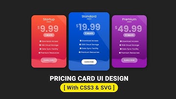 Price Table User Interface Design - How to make pricing table - Beginner Tutorial-10 | Tutul Portal