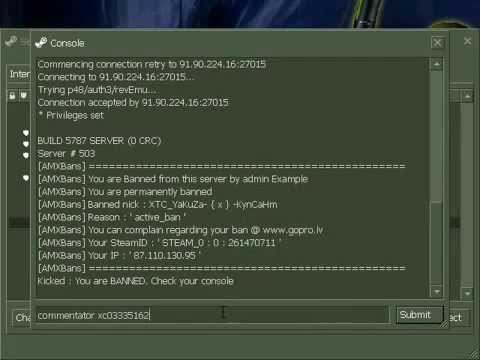 How to get FREE UNBAN IN BANNED CS 1 6 SERVER CONSOLE COMMAND 2014