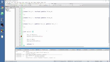 C++ OO - 34 - Virtual Inheritance - "Diamond" Problem