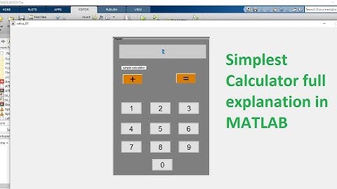 simplest calculator in matlab | Full tutorial on simple calculator in matlab